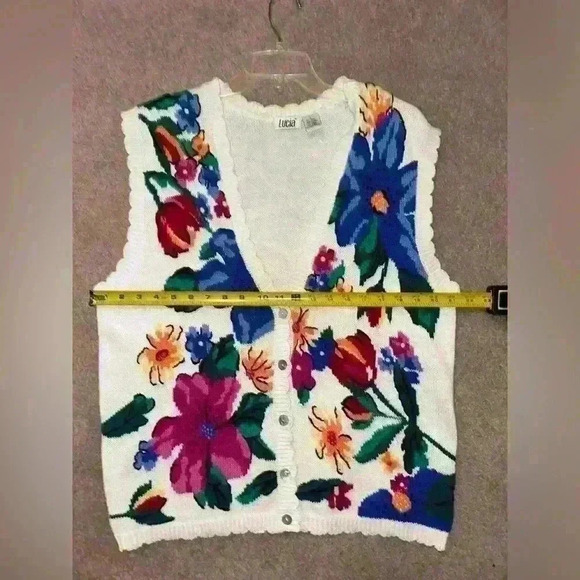 Vintage 1980’s Sweater Vest size L - Picture 3 of 5